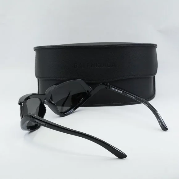 FINAL PRICE NEW BALENCIAGA BB0289S 001 BLACK SILVER SUNGLASSES - Picture 6 of 10